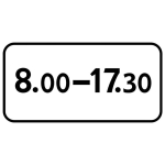 Знак 8.5.4 Время действия 300х600 мм тип А с инженерной пленкой